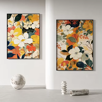Simple abstract decorative painting 3d model