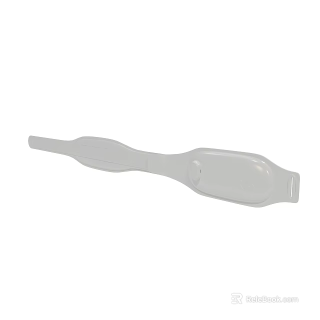 Transparent Plastic Household Utensil With Long Strip Shape And Handle Design 3d model 