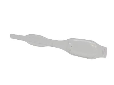 Transparent Plastic Household Utensil With Long Strip Shape And Handle Design 3d model