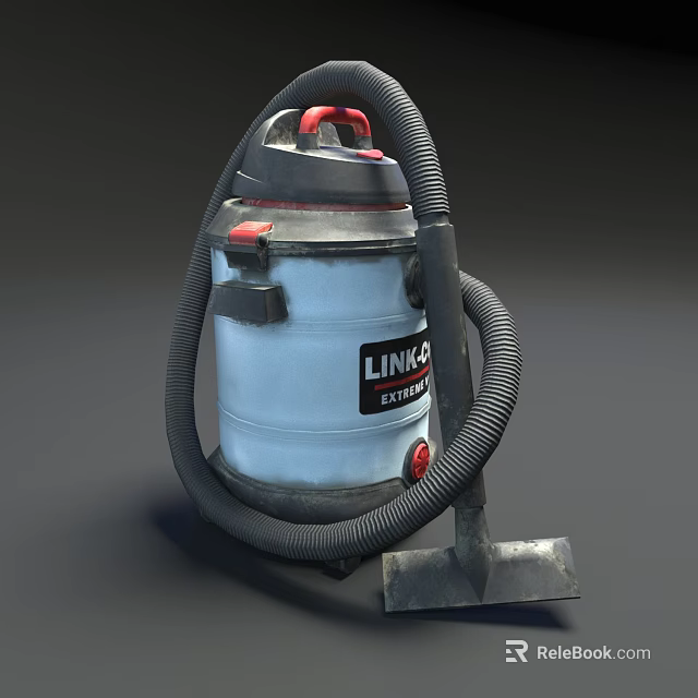 Practical LINCO EXTREME Household Vacuum Cleaner With Long Hose And White Red Design 3d model 
