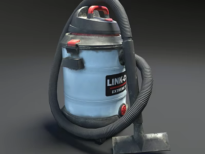 Practical LINCO EXTREME Household Vacuum Cleaner With Long Hose And White Red Design 3d model