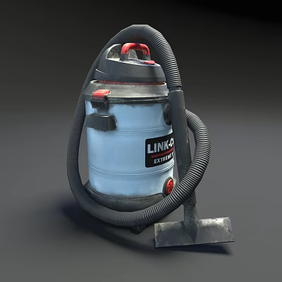 Practical LINCO EXTREME Household Vacuum Cleaner With Long Hose And White Red Design 3d model