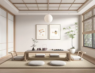 New Chinese Tea Room Tea Room Tea Table and Chair 3d model