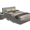 Modern Single Bed Bedroom Interior With Soft Pillows And Wooden Nightstand