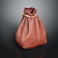 Brown Leather Drawstring Pouch For Daily Use With Soft Texture And Secure Closure