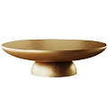Modern Gold Round Coffee Table With Stylish Pedestal Base Design 3d model