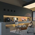 Spacious Bright Restaurant Interior With Large Windows Outside Trees And Neatly Arranged Tables Chairs