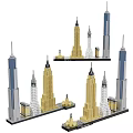 Building Blocks Create Detailed Miniature Models of Famous Landmark Skyscrapers