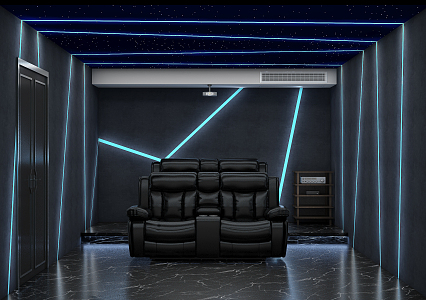 modern video room 3d model