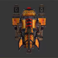 Steampunk Mechanical Creature Design With Yellow Orange Color Scheme And Pipes Gears
