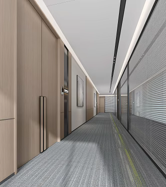 Modern aisle 3d model