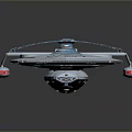 Sci Fi Spaceship Model With Blue White Design U.S.S. Enterprise NCC-1701-F Futuristic Structure