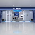 Blue Cat Specialty Store Modern Interior Design Featuring Displayed Sofa And Bed Products 3d model
