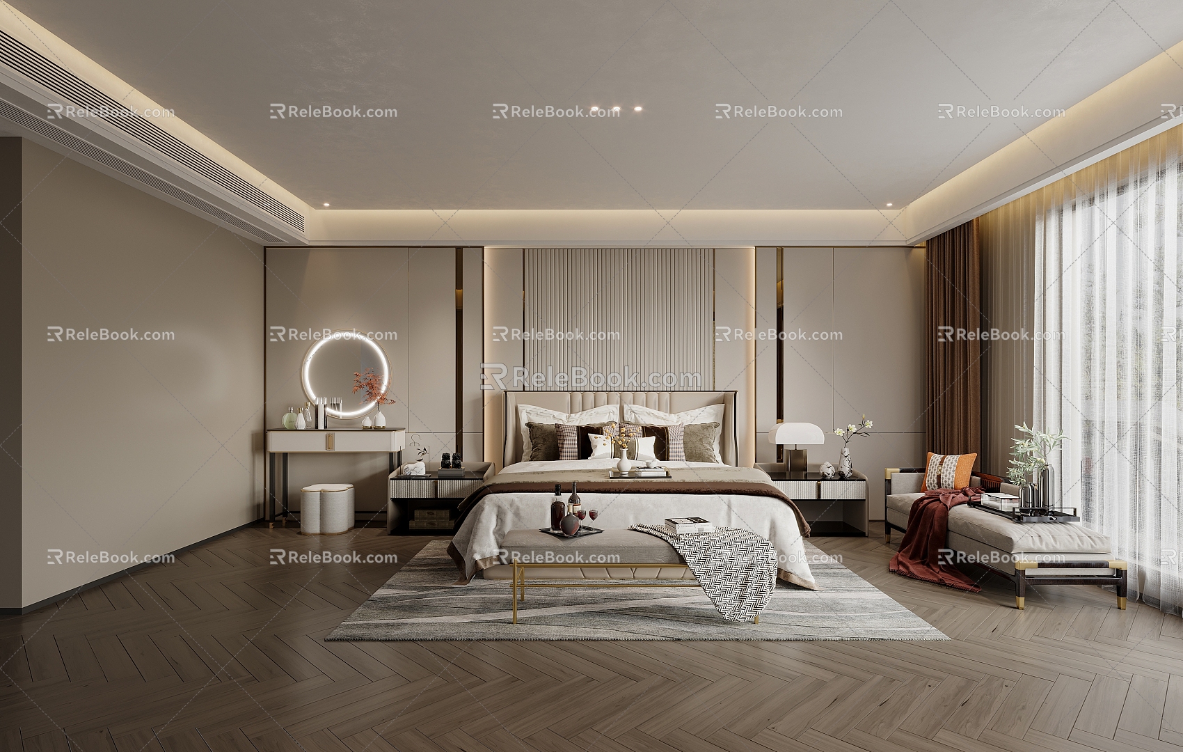 New Chinese bedroom 3d model