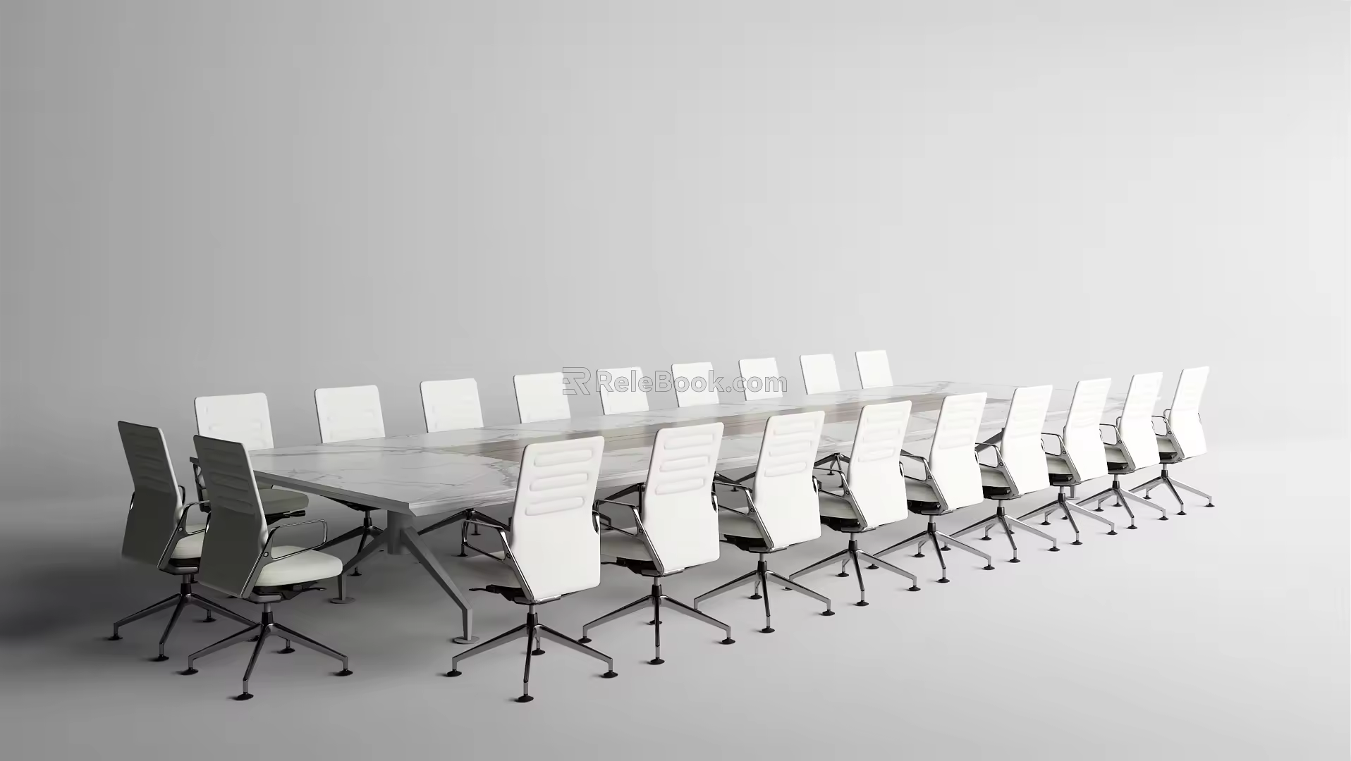 Modern meeting table and chair simple meeting table and chair combination 3d model