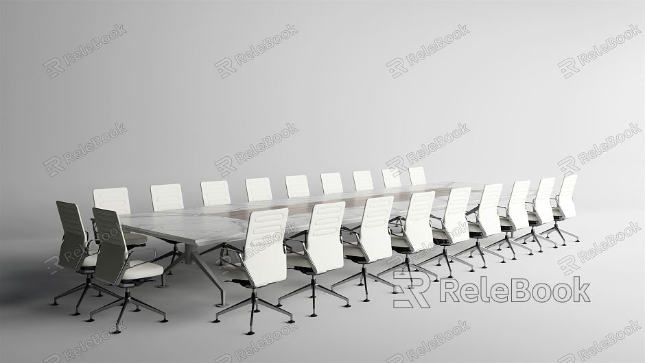 Modern meeting table and chair simple meeting table and chair combination model