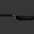 Black Non Stick Frying Pan With Heat Resistant Handle And Red Logo