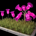 Lawn lamp flower-shaped garden lamp flower paper lamp characteristic lawn lamp garden lamp 3d model