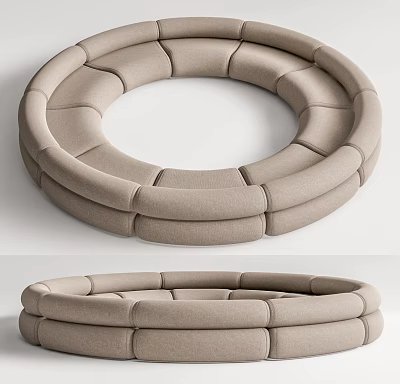 Modern Curved Sofa Round Sofa Ring Sofa Public Seat Area Sofa 3d model