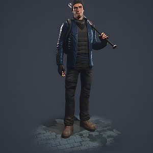 Modern Man Robber 3d model