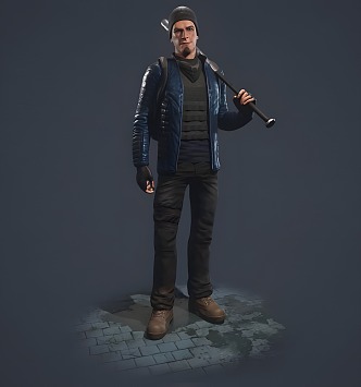 Modern Man Robber 3d model