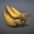 Bunch of Ripe Yellow Bananas Fresh Healthy Tropical Food Item
