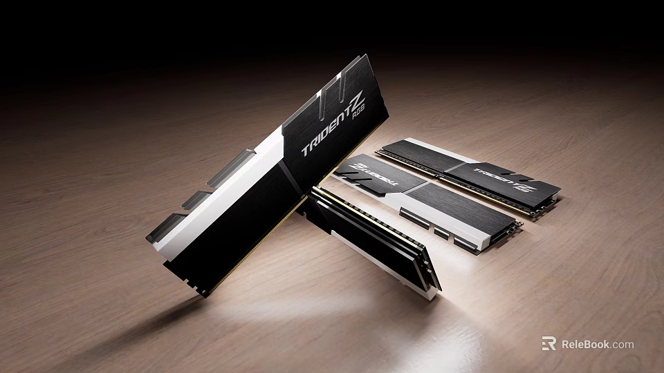Trident Z High Performance RAM Modules With Sleek Black And White Design 3d model 