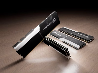Trident Z High Performance RAM Modules With Sleek Black And White Design 3d model