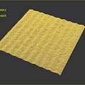 Brown Square Mat With Wavy Texture And Small Embedded Specks On Surface 3d model