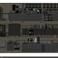 Modern Kitchen Appliances Setup With Range Hood Refrigerator Oven Coffee Machine And Cabinets