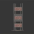 Rustic Weathered Wooden Structure With Multi Layered Design And Gravel Base