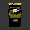Retro Arcade Machine With VS Battle Screen Joystick And Colorful Decals