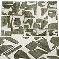 Abstract Geometric Design Square Rug For Modern Living Room Floor Decor