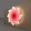 Pink and White Spiral Artistic Decor Photo Spot on Wooden Background Wall