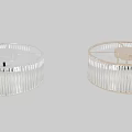 Round Ceiling Light With Modern Metal Frame And Crystal Decorative Elements 3d model