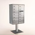 Silver Standing File Cabinet With Multiple Lockable Drawers And Metal Stand