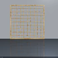 Wooden Grid Design Swing Door For Home Interior Decorative Use 3d model