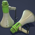 Commercial Handheld Megaphones with White and Green Design for Business Communication Tools