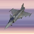 Military Fighter Jet with Camouflage Paint Twin Engines 44 Marked Wings Flying in Sky Background
