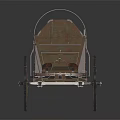 Vintage Wooden Wagon With Louisville Sign Wooden Wheels And Metal Frame Design