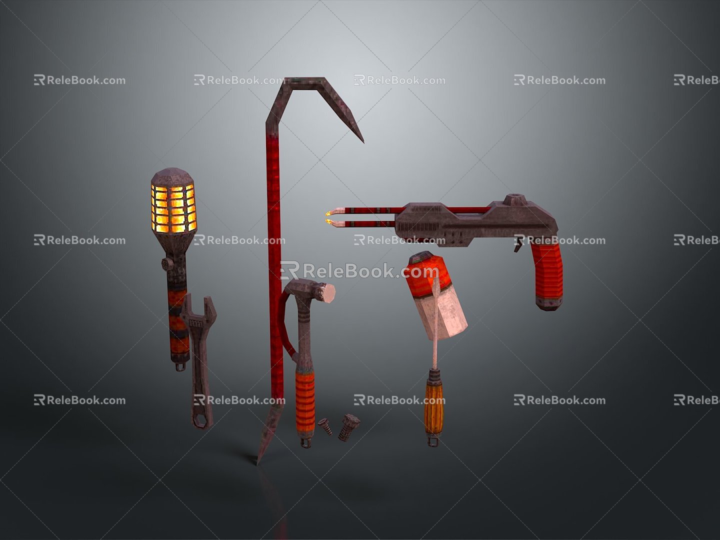 Iron Crowbar Iron Skid Crowbar Crowbar Crowbar Tools Hardware Tools Processing Tools Realistic model