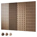 Stylish Modern Wooden Wall Panels With Grid Diamond And Vertical Stripe Patterns 3d model