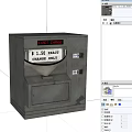 Gray Commercial Equipment With Coin Card Payment Slots Digital Display And Dispenser Drawer