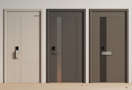 Modern child-mother door 3d model