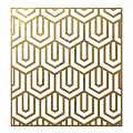 Geometric Decorative Partition Designs With Gold Patterns On White Background 3d model