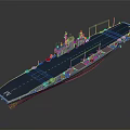 Space Exploration Aircraft Carrier Model Featuring Advanced Cosmic Technology