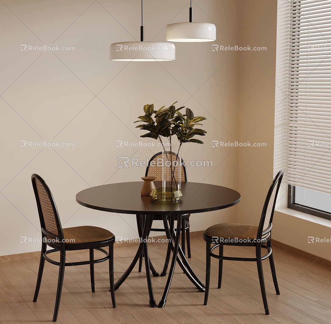 12 Dining Table and Chair French Dining Table and Chair 3d model