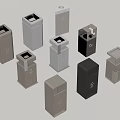 Public Facility Trash Bins With Various Designs And Modern Styles For Public Areas