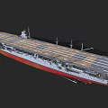 Aircraft Carrier With Long Flight Deck And Island Superstructure Naval Vessel
