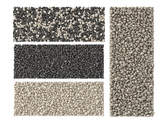 Pebbles gravel paving 3d model